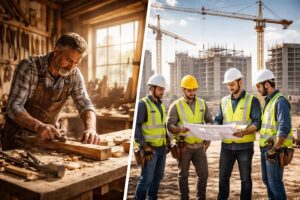 découvrez comment choisir entre un artisan et une entreprise générale pour vos travaux, en fonction de vos besoins, budget et projet.