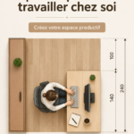 Aménagement d'un bureau à domicile chaleureux et fonctionnel