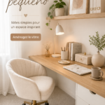 Aménagement chaleureux d'un bureau à domicile