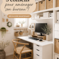 Aménagement d'un bureau fonctionnel et design avec un mobilier moderne.