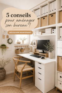 Aménagement d'un bureau fonctionnel et design avec un mobilier moderne.