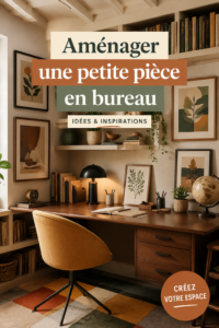 Un aménagement cosy d'un petit bureau dans une pièce moderne, avec une décoration inspirante.