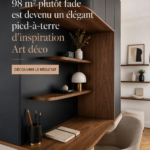 Intérieur rénové d'un appartement avec des éléments Art déco, mettant en avant l'élégance et le style.