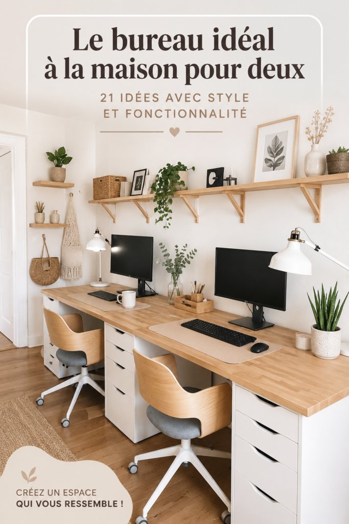 bureau à la maison pour deux personnes, décoration et aménagement