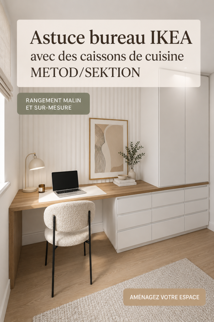 Bureau inspirant aménagé avec des meubles IKEA pour le travail à domicile