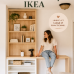 Vue d'un bureau intégré IKEA bien aménagé dans un intérieur moderne.
