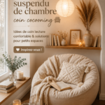 Coin lecture confortable avec fauteuil et lampe dans une chambre accueillante
