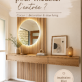 Console d'entrée moderne en bois avec décoration minimaliste