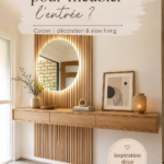 Console d'entrée moderne en bois avec décoration minimaliste