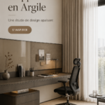 Intérieur d'un appartement en terre apaisant avec des couleurs douces et des textures naturelles.