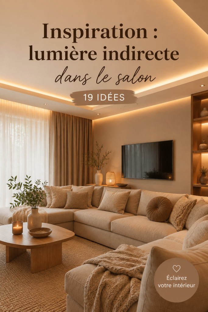 Salon avec éclairage indirect apportant une ambiance chaleureuse