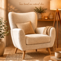 Fauteuil Wilson Grande II au style moderne et chaleureux dans un salon