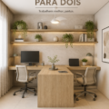 Un duo travaillant ensemble dans un bureau aménagé avec goût.