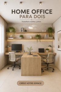 Un duo travaillant ensemble dans un bureau aménagé avec goût.