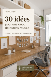 Bureau bien décoré avec des plantes et une lumière naturelle.