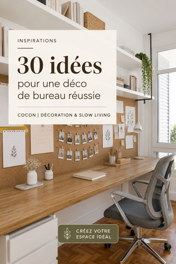 Bureau bien décoré avec des plantes et une lumière naturelle.