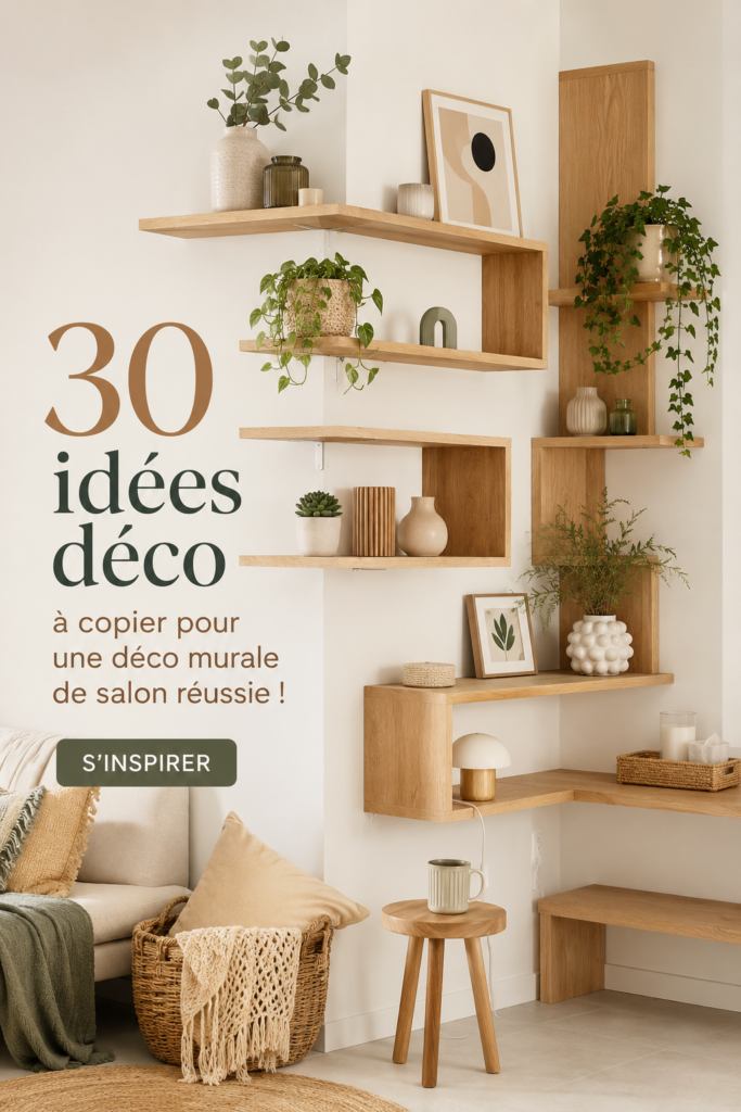 Salon moderne avec une décoration murale inspirante et chaleureuse