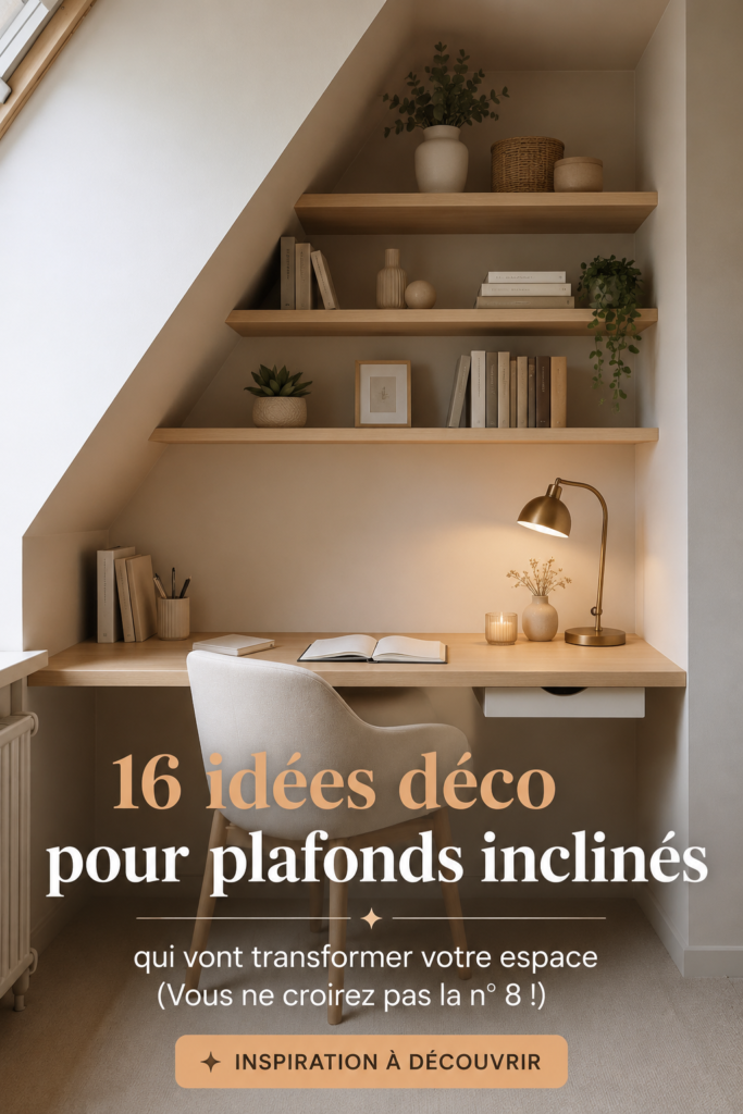 Décoration moderne d'un salon avec un plafond incliné