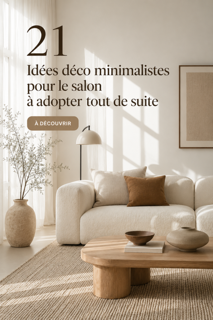 Un salon minimaliste avec des couleurs neutres et un mobilier épuré