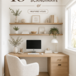 Exemple de décoration scandinave moderne et lumineuse dans un salon.