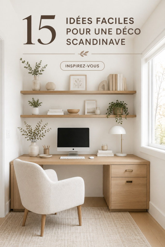 Exemple de décoration scandinave moderne et lumineuse dans un salon.