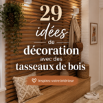 Décoration intérieure mettant en avant des tasseaux de bois dans un salon chaleureux.