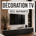 Coin de salon avec télévision joliment décorée