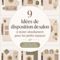 Un salon confortable avec une disposition intelligente pour un petit espace, montrant des meubles fonctionnels et une décoration chaleureuse.