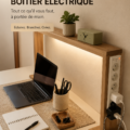 Un makers light et une box d'alimentation sur un bureau lumineux, illustrant la créativité DIY.