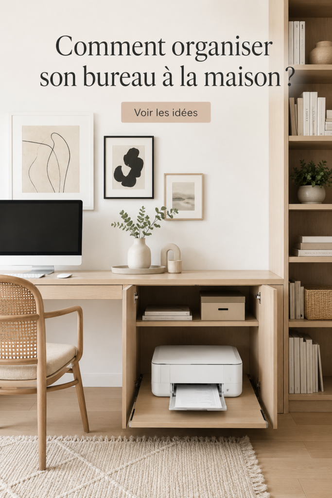 Un bureau bien organisé avec des fournitures de bureau rangées