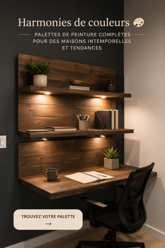 Palette de couleurs harmonieuses pour décoration intérieure