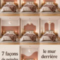 Un mur de chambre peint en couleurs chaleureuses avec des éléments de décoration.