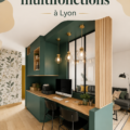 Un salon lumineux et accueillant aménagé de façon multifonctionnelle avec des meubles modulables.