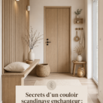 Entrée lumineuse avec un sol en bois clair au style scandinave