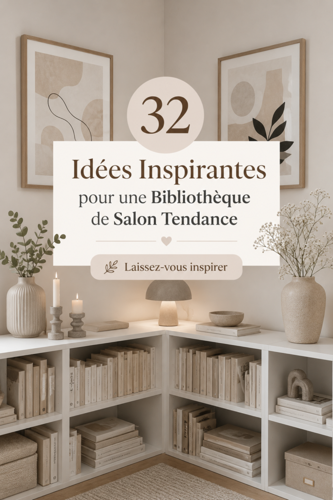 Une belle bibliothèque moderne agencée dans un salon élégant avec des livres et des décorations.