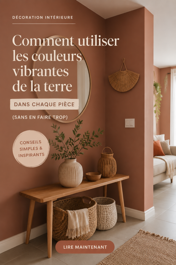 Intérieur moderne avec des couleurs terreuses harmonieuses et accueillantes