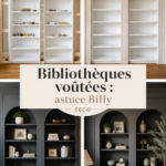Étigeres arquées dans un salon moderne, apportant style et fonctionnalité.