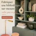 Bibliothèque sur-mesure faite maison dans un salon moderne