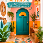 Un couloir bien décoré avec des teintes douces et accueillantes.