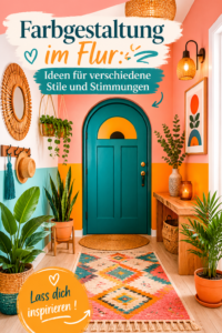 Un couloir bien décoré avec des teintes douces et accueillantes.