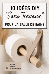 Salle de bains modernisée avec des DIY simples et élégants.