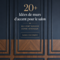 Un salon moderne avec un mur d'accent coloré et chaleureux, décoré avec des accessoires élégants.