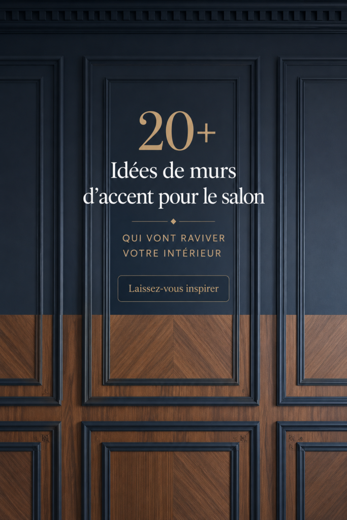 Un salon moderne avec un mur d'accent coloré et chaleureux, décoré avec des accessoires élégants.