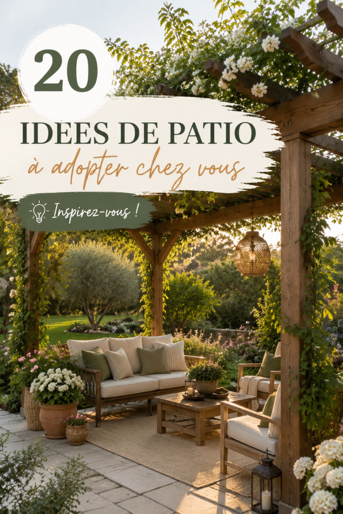 Un espace patio aménagé avec des chaises confortables et des plantes vertes, idéal pour se détendre au soleil.