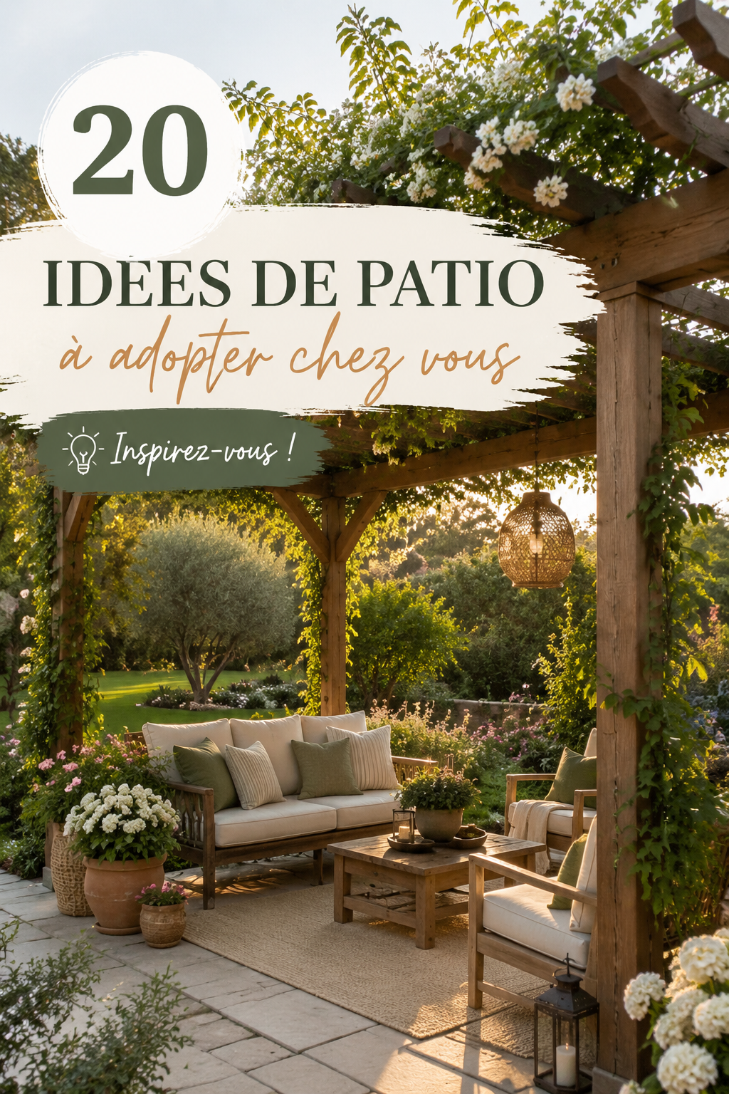 Un espace patio aménagé avec des chaises confortables et des plantes vertes, idéal pour se détendre au soleil.