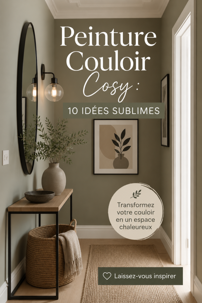 Couloir récemment peint dans des tons doux et accueillants