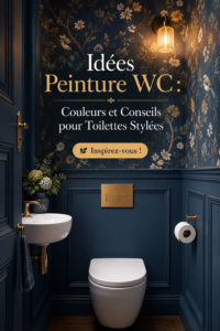 Peinture fraîche et stylée dans des toilettes modernes, mettant en valeur des teintes chaleureuses et accueillantes.
