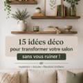 Salon rénové avec des touches de déco modernes et économiques