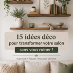 Salon rénové avec des touches de déco modernes et économiques
