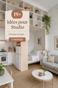 Un studio moderne et fonctionnel, aménagé avec style
